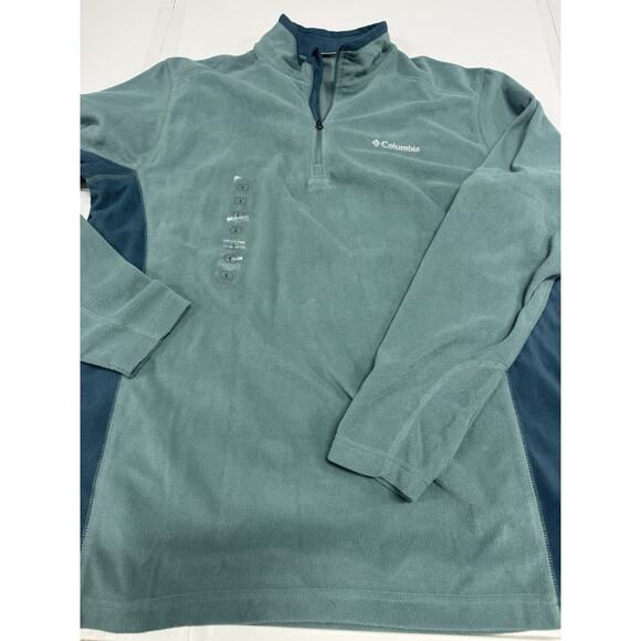 Columbia Other - Columbia Sweatshirt Mens Large Green Half Zip Pine Ridge Fleece Pullover Hiking